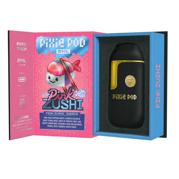 Pixie Pod THC-P Disposable 2ML Pink Zushi Indica pure THC-P