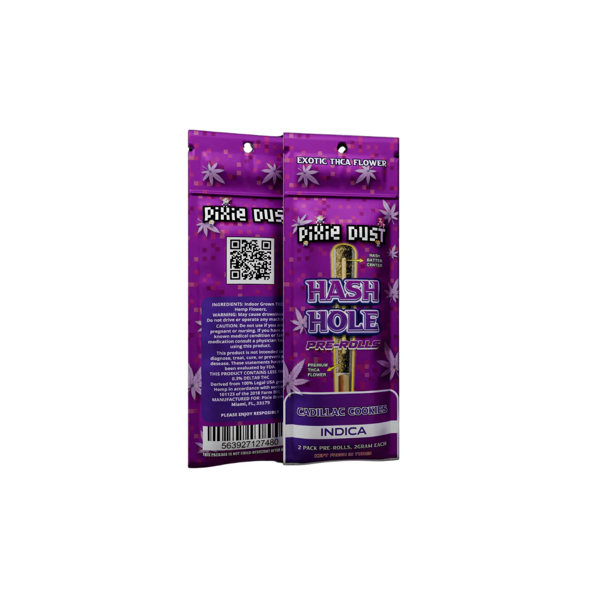 Pixie Dust 4G THC-A Hash Hole Pre-Rolls Cadillac Cookie Indica