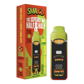 SMAK’D Half & Half Live Resin THC Dual Chamber Disposable Vape 4ML