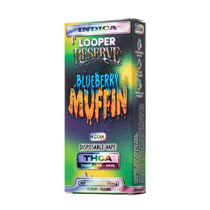 Looper – Blueberry Muffin Disposable Vape | HHC • THCP • CBG • CBD | 1g