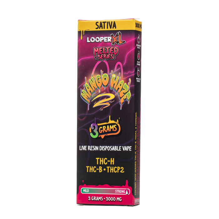 Looper XL Melted Series Live Resin Disposable Vape 3g Mango Haze Sativa