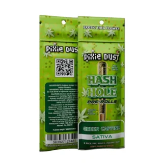 Pixie Dust 4G THC-A Hash Hole Pre-Rolls Green Caffeine Sativa