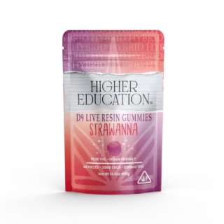 Higher Education Strawnana Delta-9 Live Resin Gummies 1200mg Hybrid
