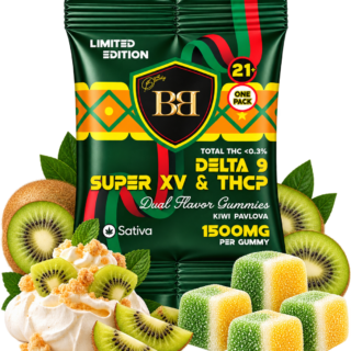 Bud Buddy Super XV Delta 9 THC + THCP Dual Flavor Gummies 1500mg 1 Count