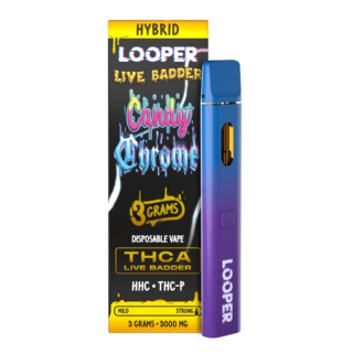 Looper Live Badder Disposable Vape 3G Candy Chrome live badder THCa HHC THC-P
