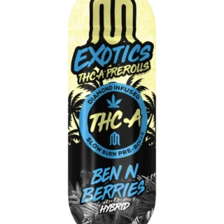 Exotics THCA Diamond Infused Pre-Rolls Ben N’ Berries Hybrid 1.5g 2-Count