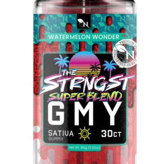 AGFN GMY THC Gummies Watermelon Wonder Sativa 6000mg super blend gummies with live resin