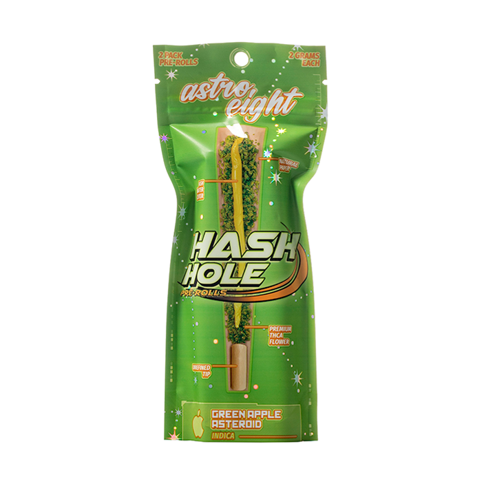 Astro Eight Hash Hole Pre Rolls 4G Green Apple Asteroid Indica