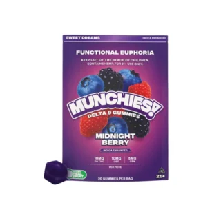 Delta Munchies Euphoria Delta-9 THC Gummies Midnight Berry 200mg
