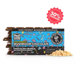 TRĒ House Extra Strength Magic Mushroom Chocolate Bar Chocolate Crunch flavor