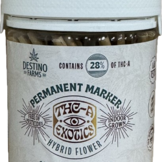 Destino Farms Permanent Marker THCA Exotics 40 count 1.2g pre rolls jar