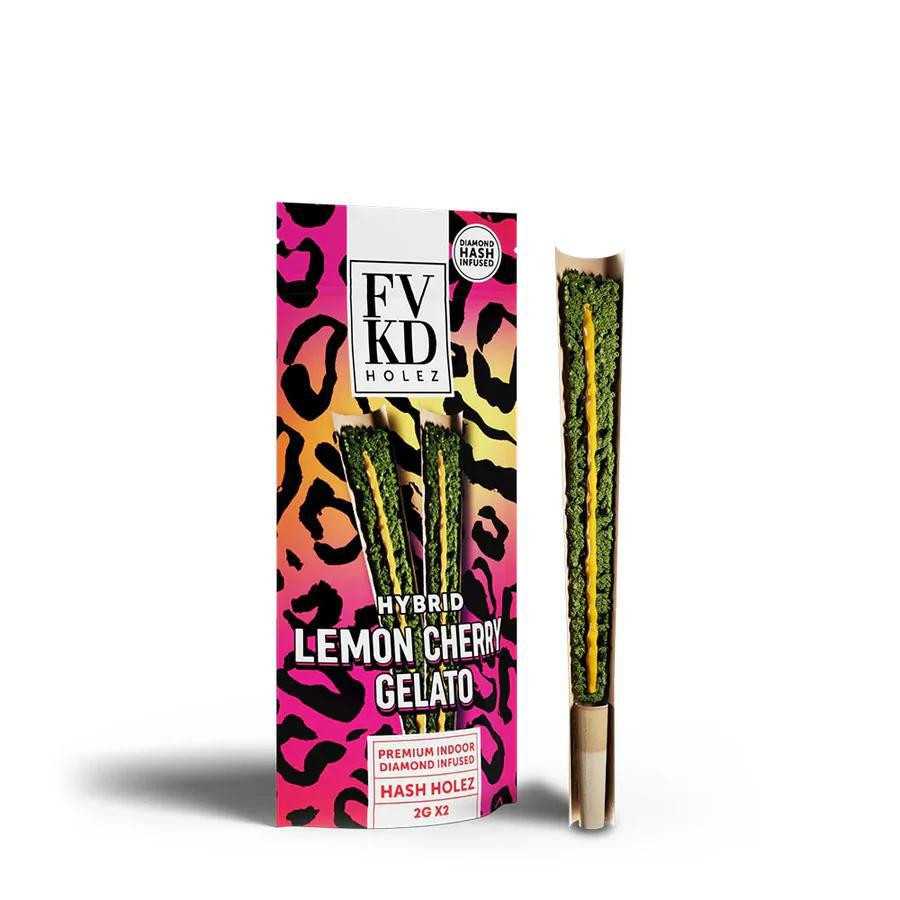 FVKD Holez Lemon Cherry Gelato Diamond Infused Pre-Rolls 2G x2 Hybrid