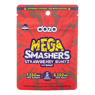 DOZO Mega Smashers Gummies 6250mg 5ct THC-P THC-A Delta-8