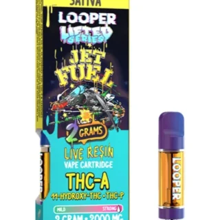 Looper Lifted Series Live Resin Vape Cartridge 2g Jet Fuel THC-A 11-Hydroxy-THC THC-P