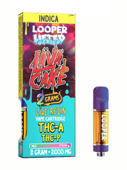 Looper Lifted Series Live Resin Vape Cartridge 2g Lava Cake THC-A THC-P