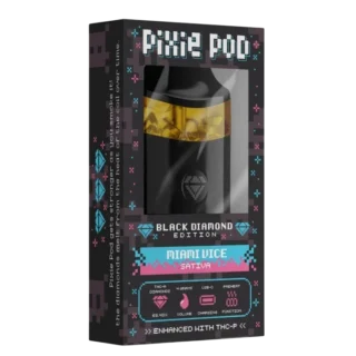 Pixie Pod Black Diamond Edition disposable vape 4ml Miami Vice sativa