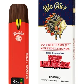 big chief melted diamonds thca disposable 2g red uzumaki hybrid