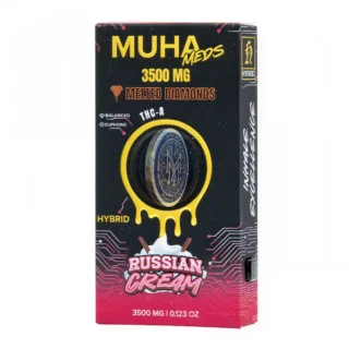russian cream disposable vape Muha Meds Melted Diamonds 3.5g New Version What is this small disposable device Flavor:Banana Cake
