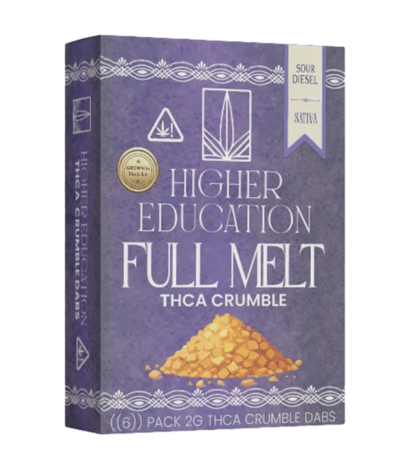 higher education full melt thca crumble sour diesel sativa