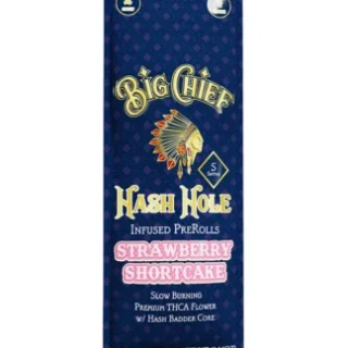 big chief hash hole thca infused pre rolls strawberry shortcake sativa 2ct 2g