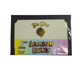 big chief premium thca pre rolls 8 pack 0.7g rainbow belts hybrid