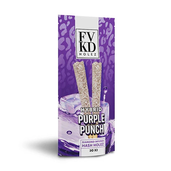 FVKD Diamond Infused Hash Holez THCa Pre-Rolls 2CT Purple Punch Hybrid