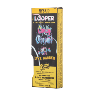 Looper Live Badder Cartridge 2g Candy Chrome Hybrid THCA HHC THCP Diamond Live Badder