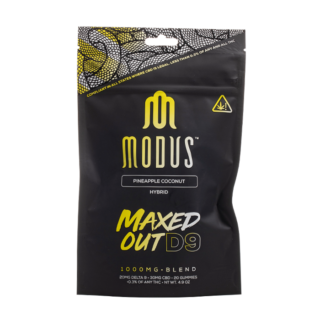 Modus Maxed Out D9 Gummies 1000mg Pineapple Coconut Hybrid full spectrum Delta 9 CBD gummies