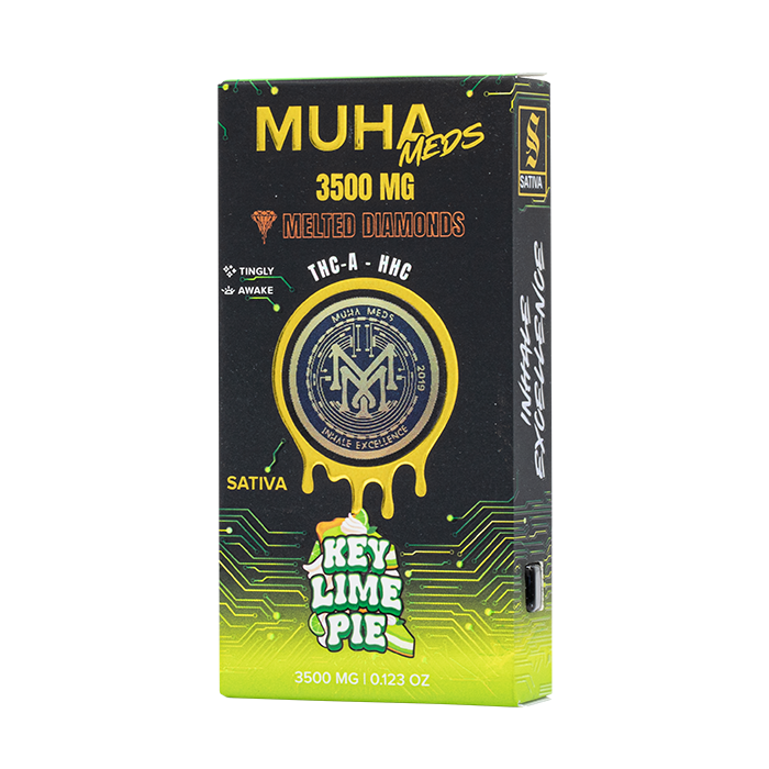 Muha Meds Melted Diamonds Disposable 3.5g Key Lime Pie 3500MG THCA HHC
