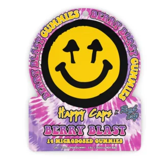 Happy Caps x Road Trip Microdosed Gummies Berry Blast 14ct functional mushroom gummy pouch