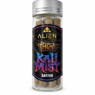 Alien Exotics THC-A Diamond Infused Mini Series Pre-Rolls Black Edition Kali Mist Sativa 33.14% THCA 5 Pack