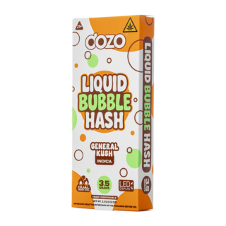 Dozo Liquid Bubble Hash disposable vape 3.5g General Kush indica