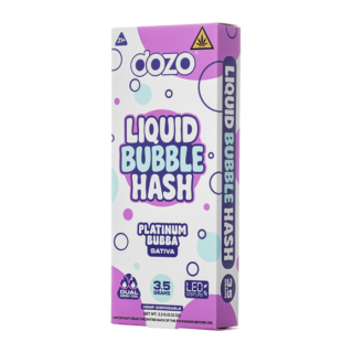 Dozo Liquid Bubble Hash disposable vape 3.5g Platinum Bubba sativa