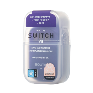 Boutiq SWITCH V5 THCA Disposable 2G Purple Papaya Blue Berriez RZ-11
