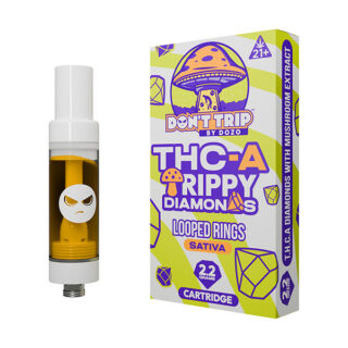 DOZO Don’t Trip THC-A Trippy Diamonds 2.2g Cartridge Looped Rings Sativa