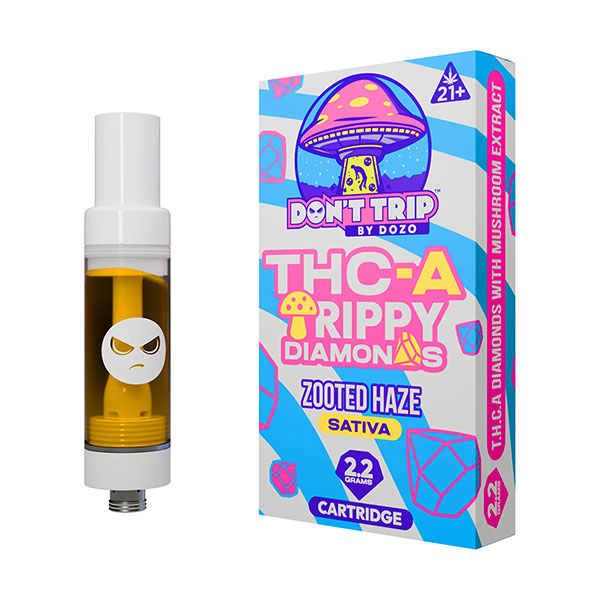DOZO Don’t Trip THC-A Trippy Diamonds 2.2g Cartridge Zooted Haze Sativa