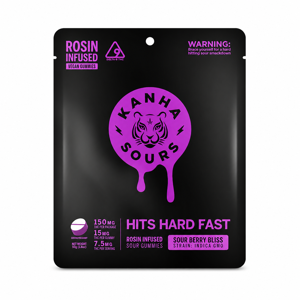 Kanha - Sours - Rosin Infused Vegan Gummies - THC - Available in Multiple Flavors - 150MG - Image 3