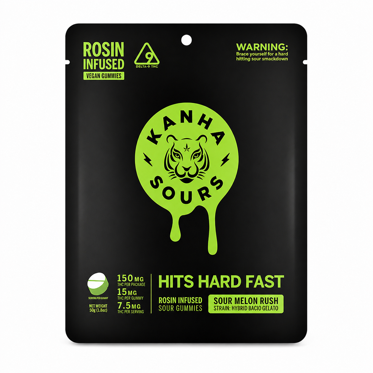 Kanha - Sours - Rosin Infused Vegan Gummies - THC - Available in Multiple Flavors - 150MG - Image 2