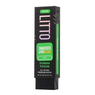 LITTO Smacked Blend Live Resin Disposable 2G Durban Poison Sativa