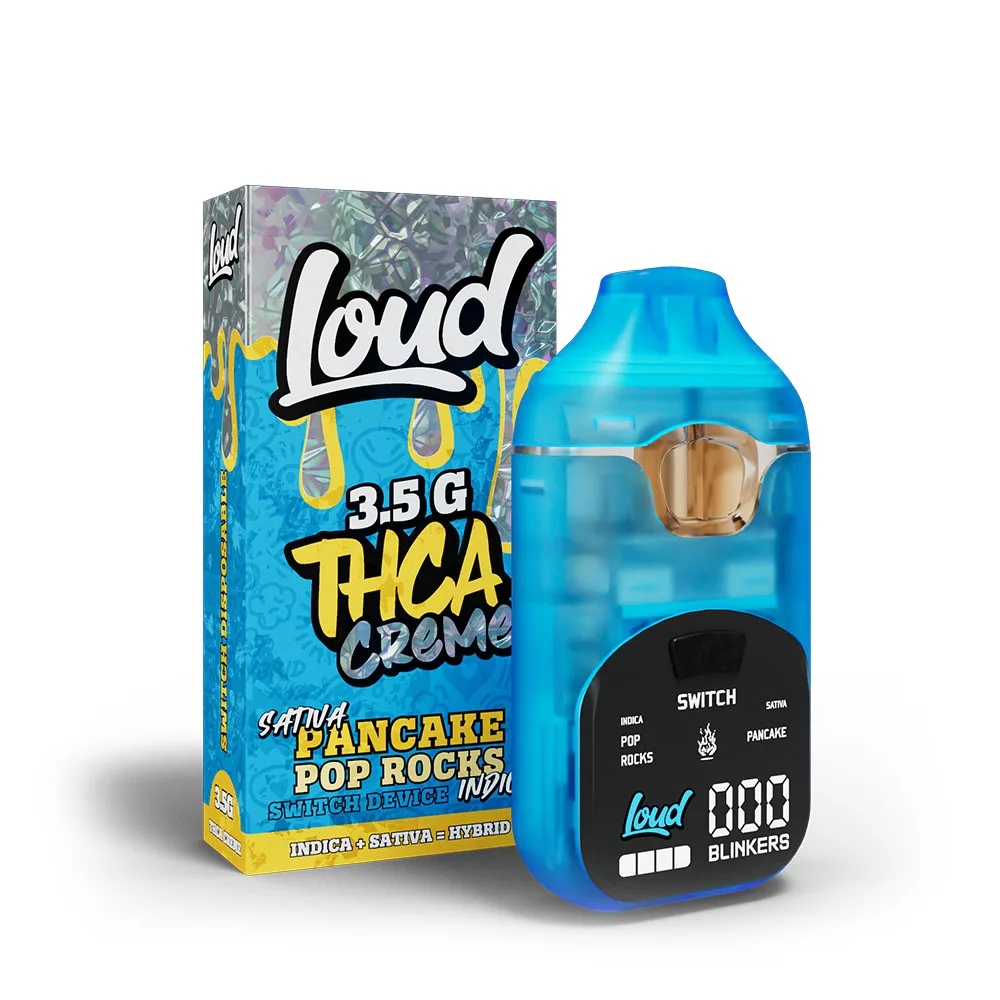 Loud THCA Creme Switch Disposable 3.5G Pancake Sativa Pop Rocks