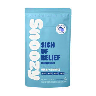 Snoozy Sigh of Relief Extra Strength Tart Blueberry gummies