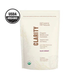 Lazarus Naturals Clarity Organic Mushroom Gummies Black Currant-