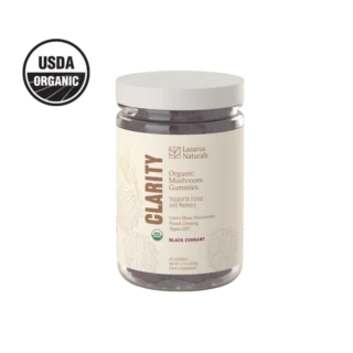 Lazarus Naturals Clarity Organic Mushroom Gummies Black Currant-