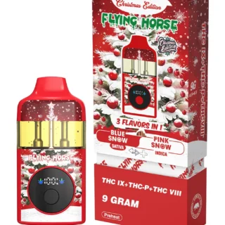 Flying Horse Christmas Edition Disposable Vape |THC IX + THC-P + THC VIII - 3 Flavors in 1 - 9G