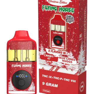 Flying Horse Christmas Edition Disposable Vape |THC IX + THC-P + THC VIII - 3 Flavors in 1 - 9G