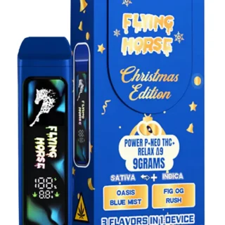 Flying Horse Christmas Edition Disposable Vape Power P + Neo THC + Relax Δ9 - 3 Flavors in 1 - 9G