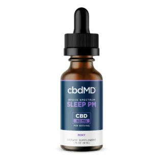 cbdMD Broad Spectrum Sleep PM CBD Oil Tincture Mint -1500MG - 30 ML