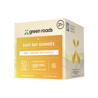 Green Roads Easy Day Gummies CBD + Organic Botanicals Mixed Berry 1500MG – 60 Gummies