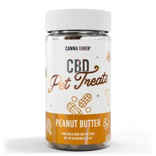 Canna River  Broad Spectrum Pet Treats  CBD + CBG  Multiple Flavors Available 30 CT