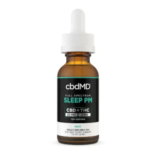 cbdMD Full Spectrum Sleep PM CBD + THC Oil Tincture Mint 50MG